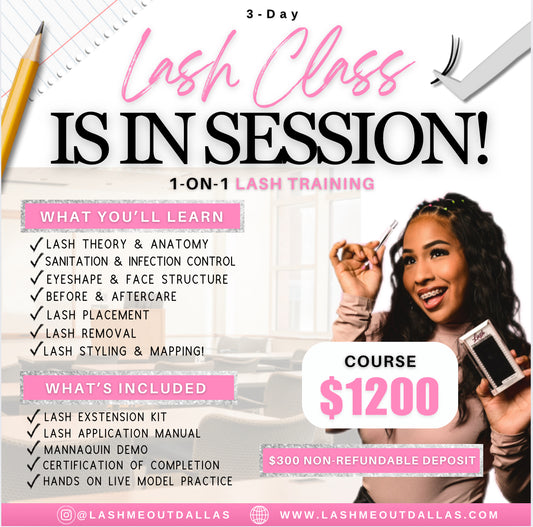 1 on 1 lash training (deposit )